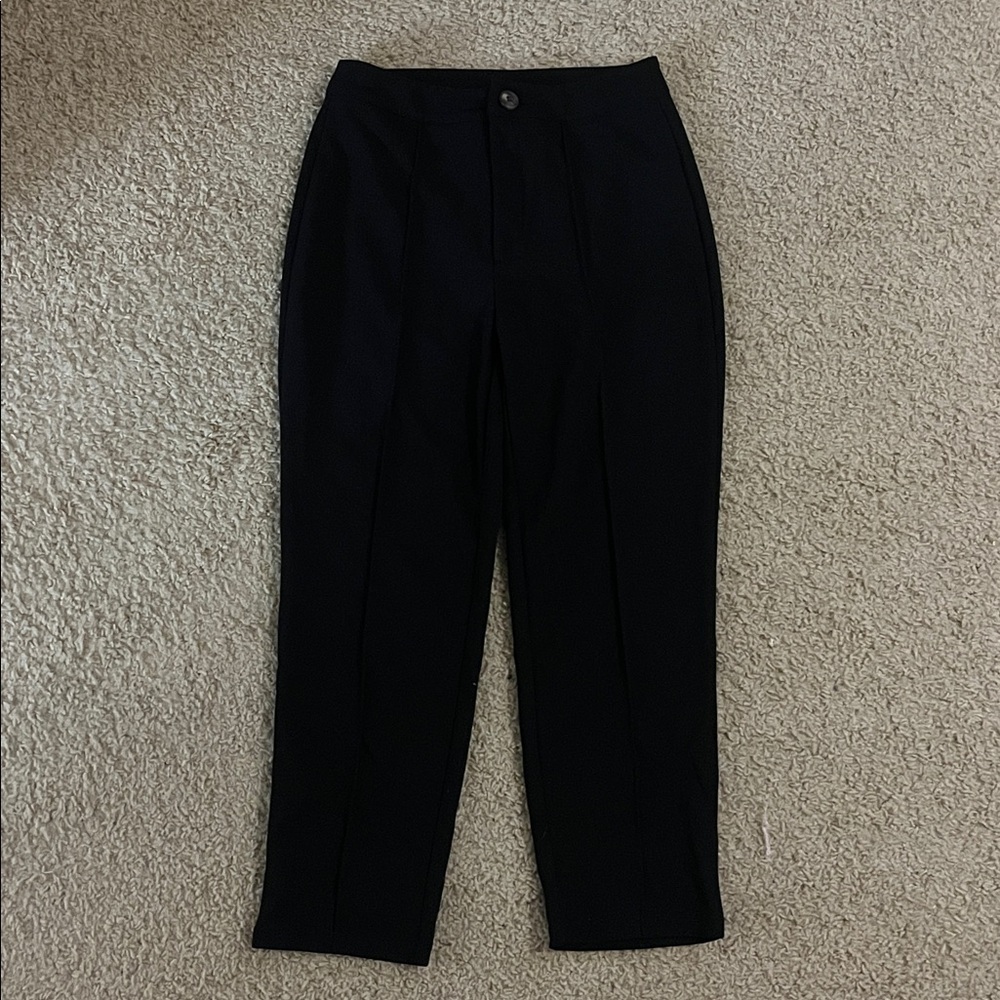 Black High-Waisted Trousers- SHEIN